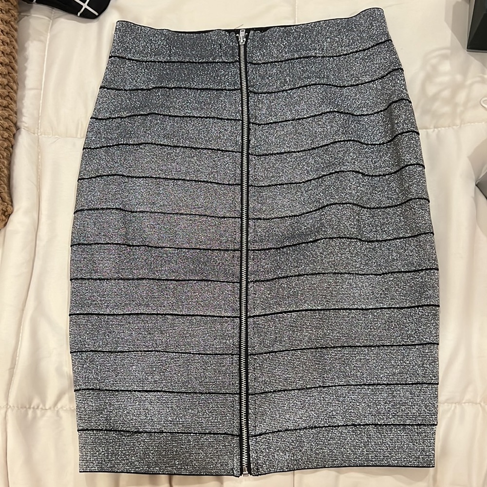 G by Guess silver pencil skirt.